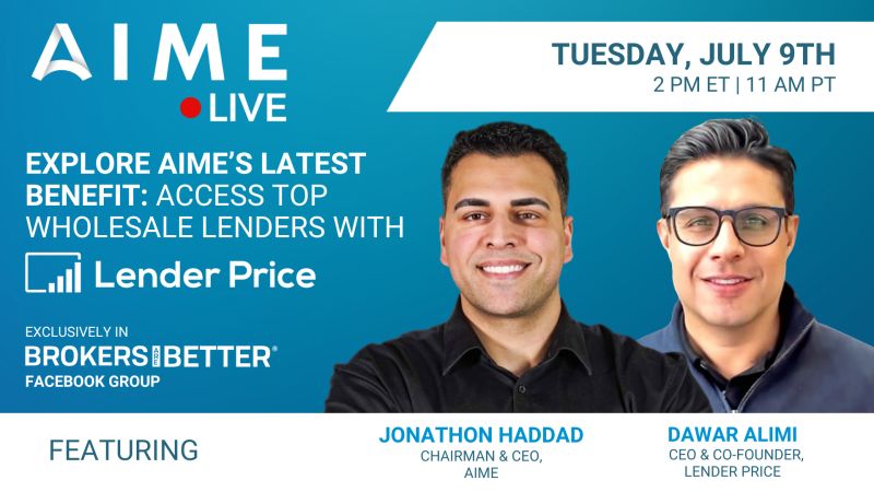 RSVP: Explore AIME’s Latest Benefit w/ Lender Price!